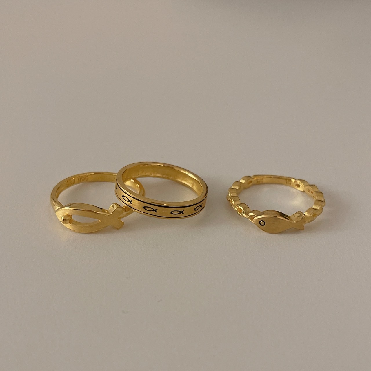 #순금반지물고기 통반지