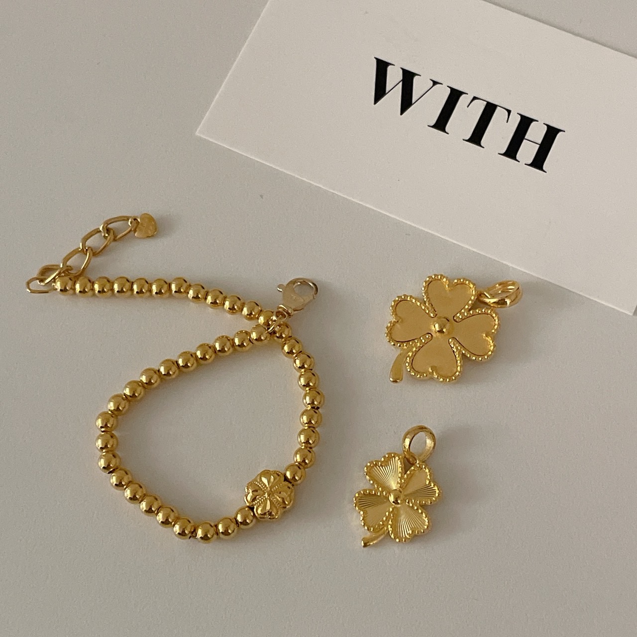 #순금크로바볼팔찌