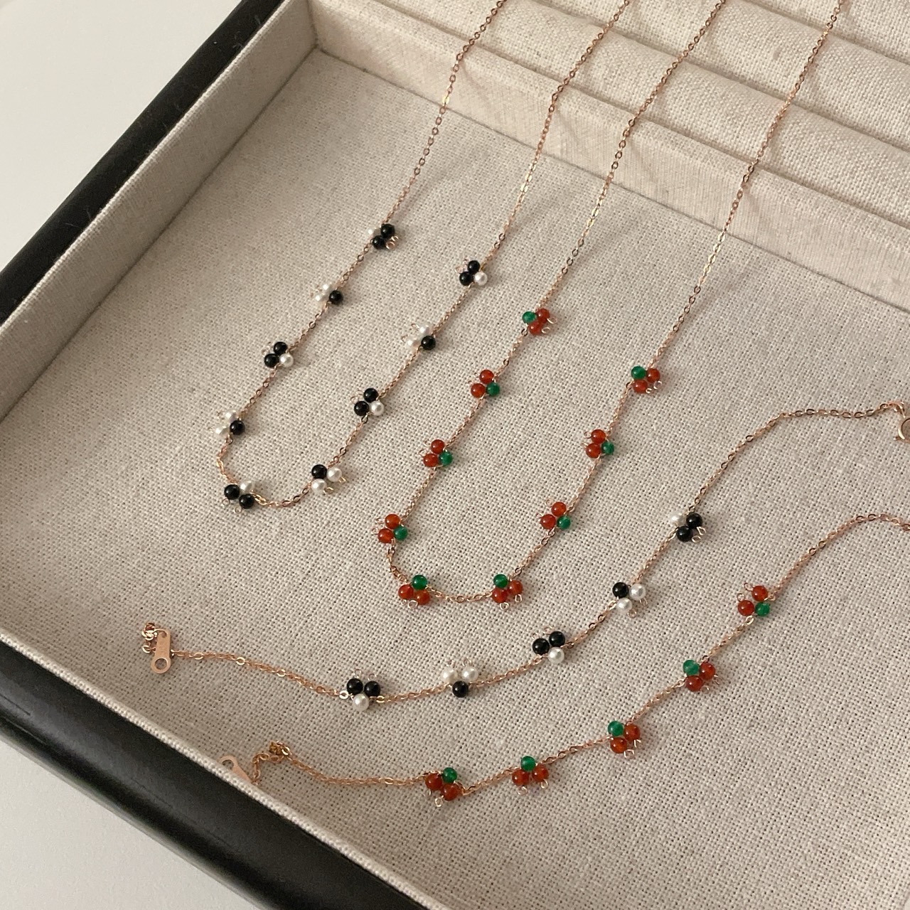 #알제품오닉스 진주 팔찌